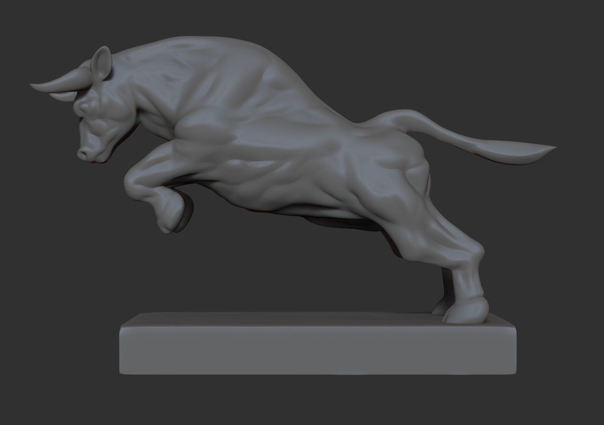 Angry bull 3D print model_9