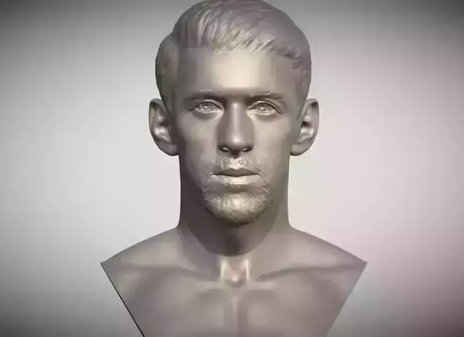 Michael Phelps bust 3D printing ready stl obj formats 3D print model