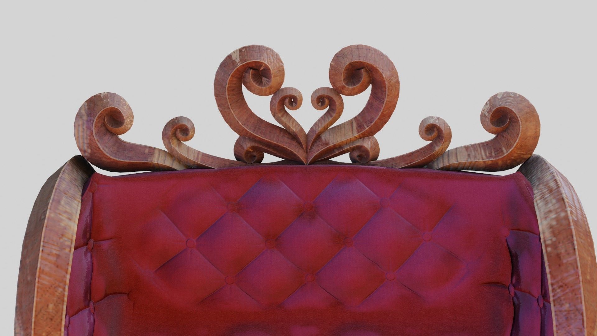 Sleigh wooden with seat 3D model_11