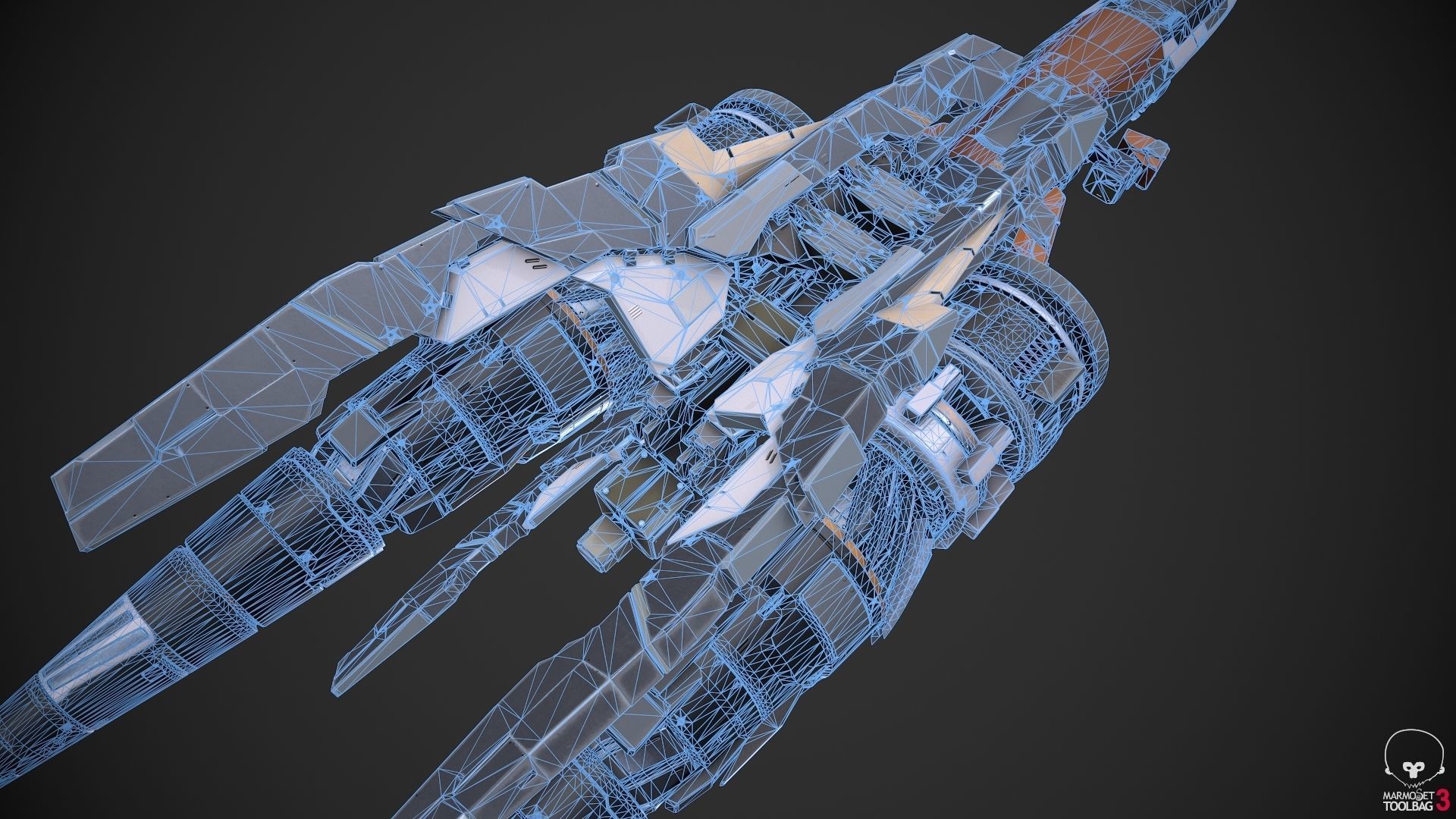 scifi-model534 spaceship 3D model_4