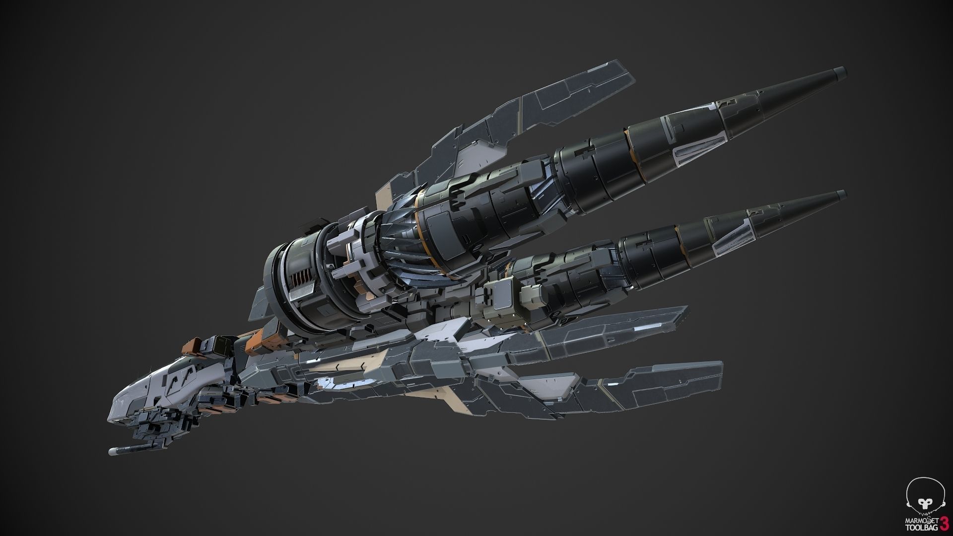 scifi-model534 spaceship 3D model_3
