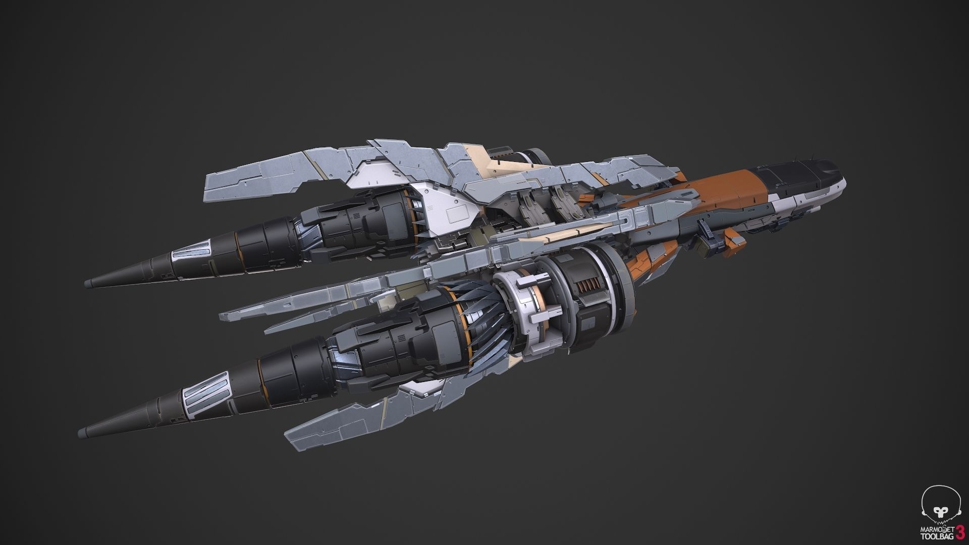 scifi-model534 spaceship 3D model_1