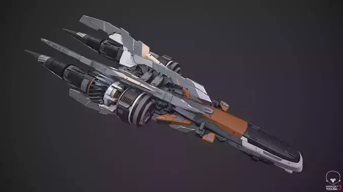 scifi-model534 spaceship 3D model