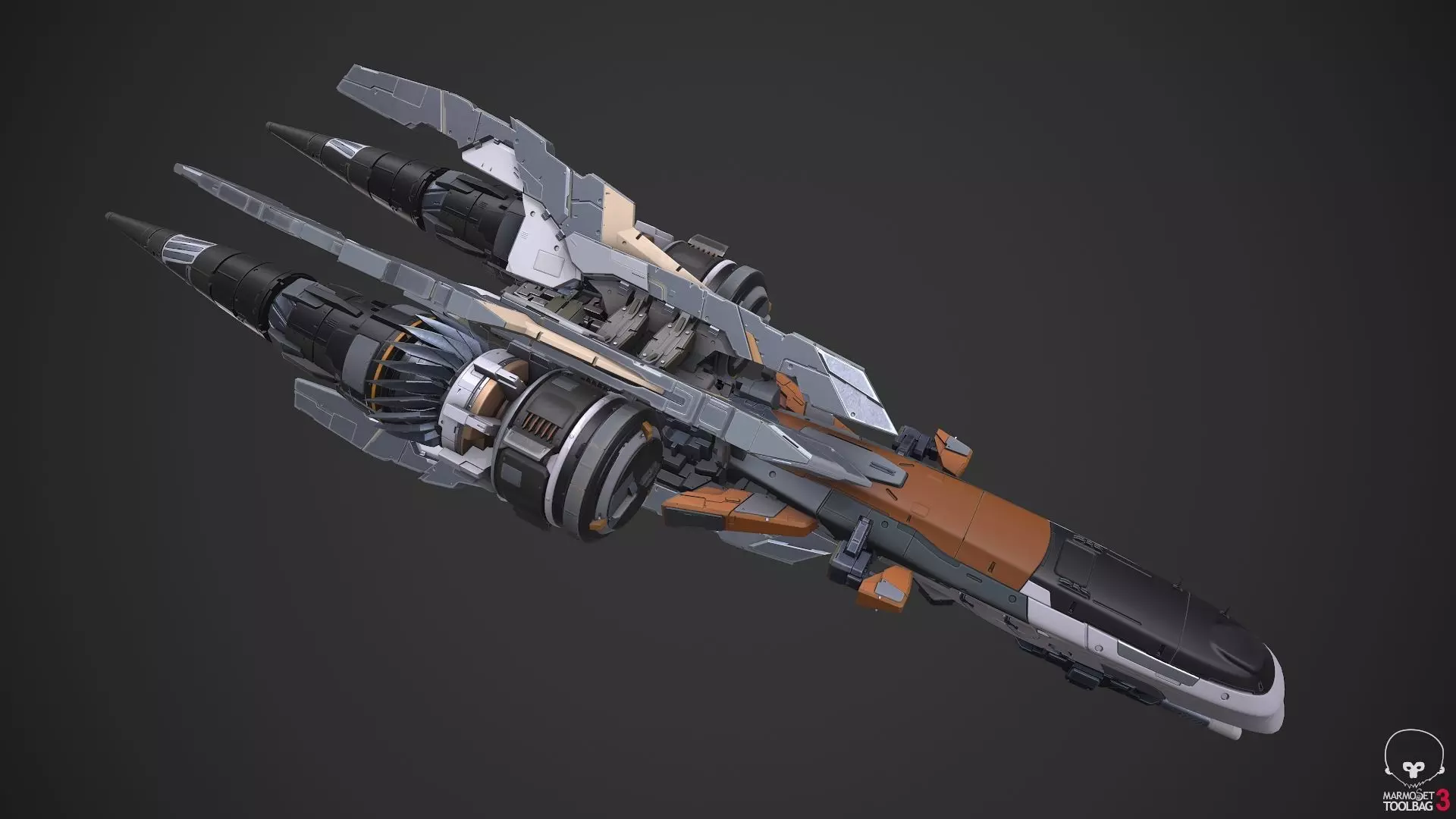 scifi-model534 spaceship 3D model_0