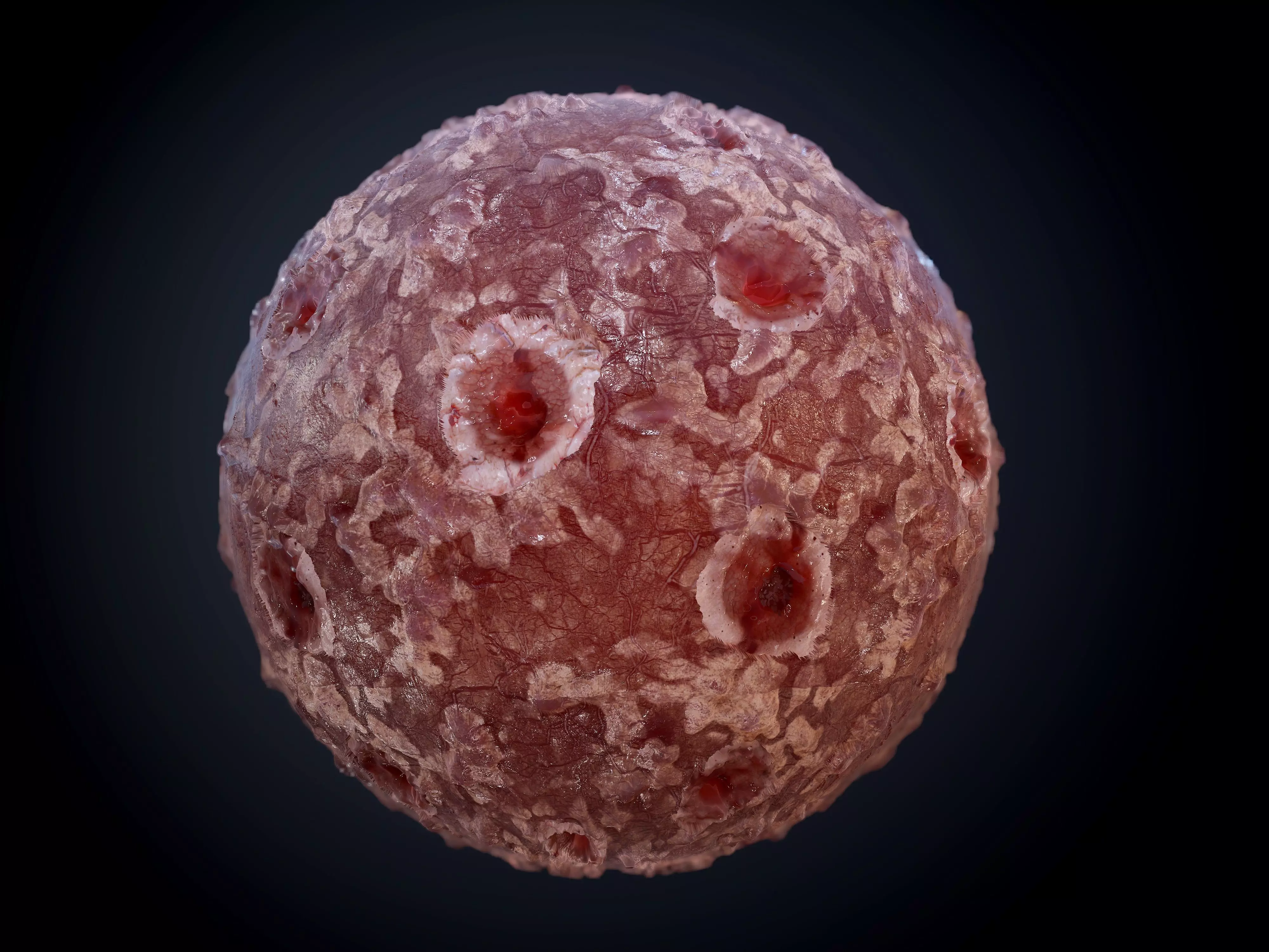 Gore Blood Guts Skin Cuts Seamless PBR Texture 01 Texture_0