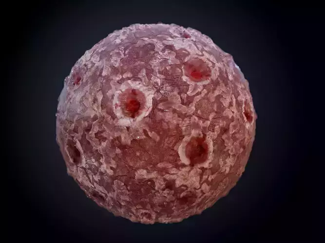 Gore Blood Guts Skin Cuts Seamless PBR Texture 01