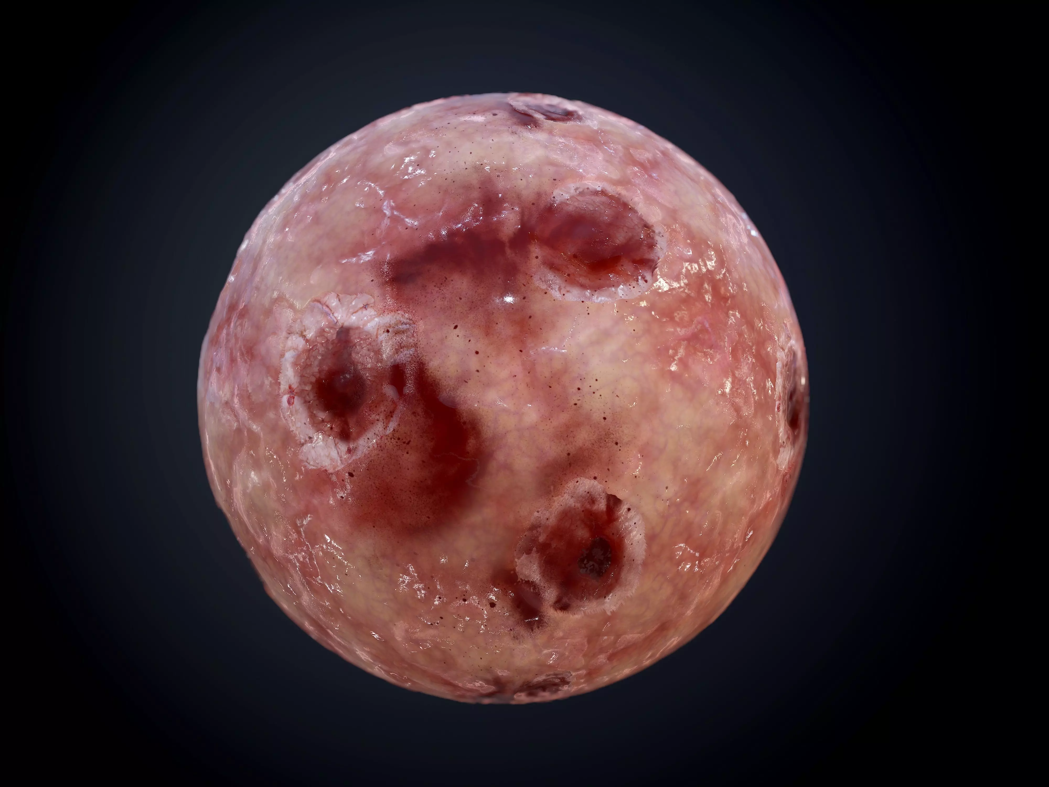 Gore Blood Guts Skin Cuts Seamless PBR Texture 03 Texture_0