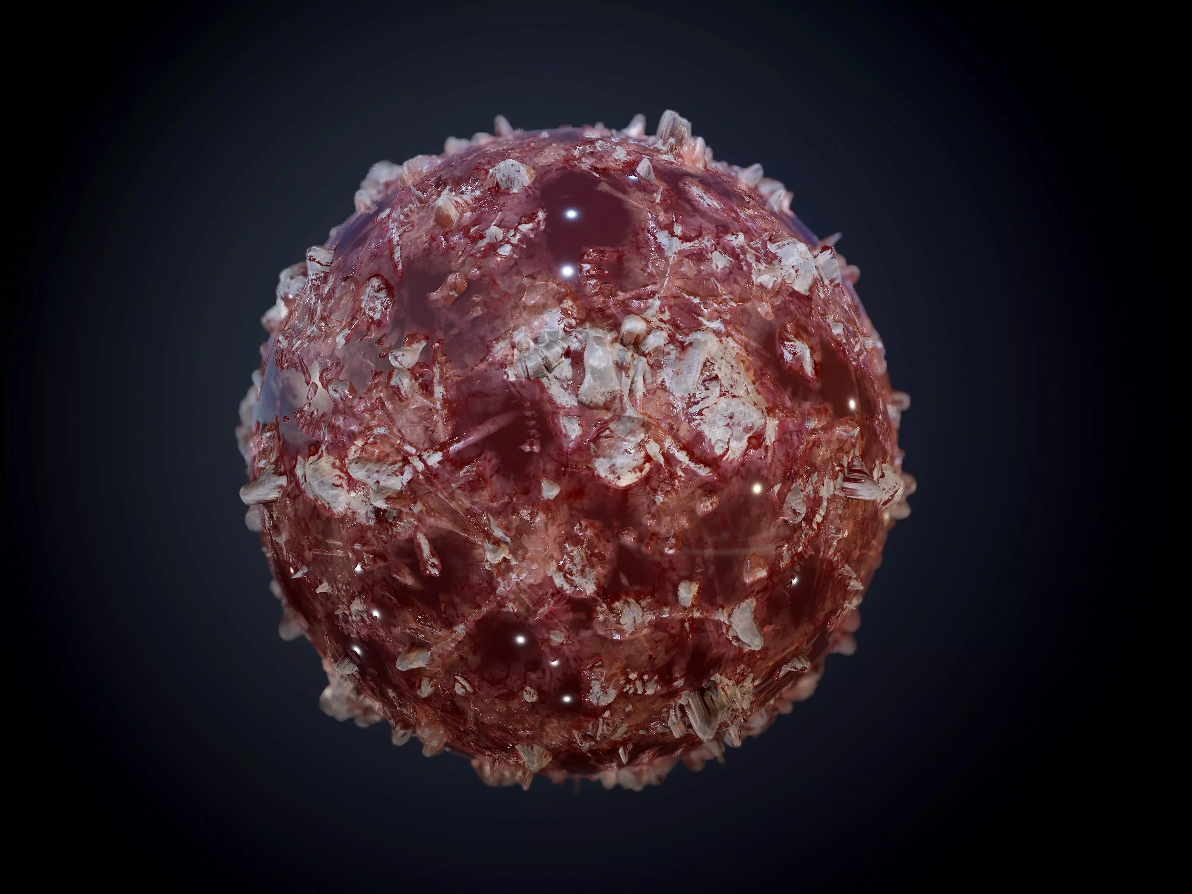 Gore Blood Guts Skin Cuts Seamless PBR Texture 23 Texture_0