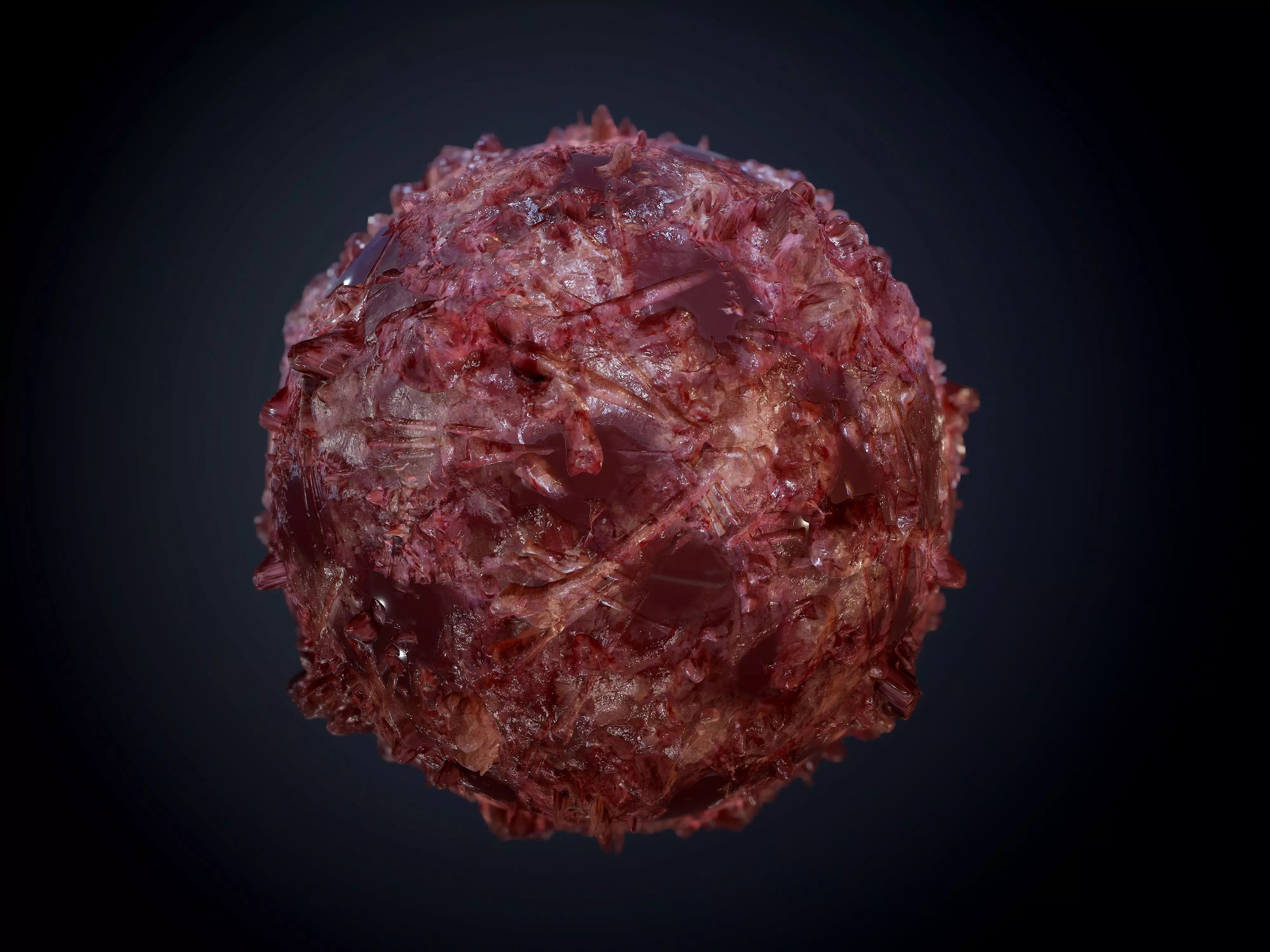 Gore Blood Guts Skin Cuts Seamless PBR Texture 25 Texture_0