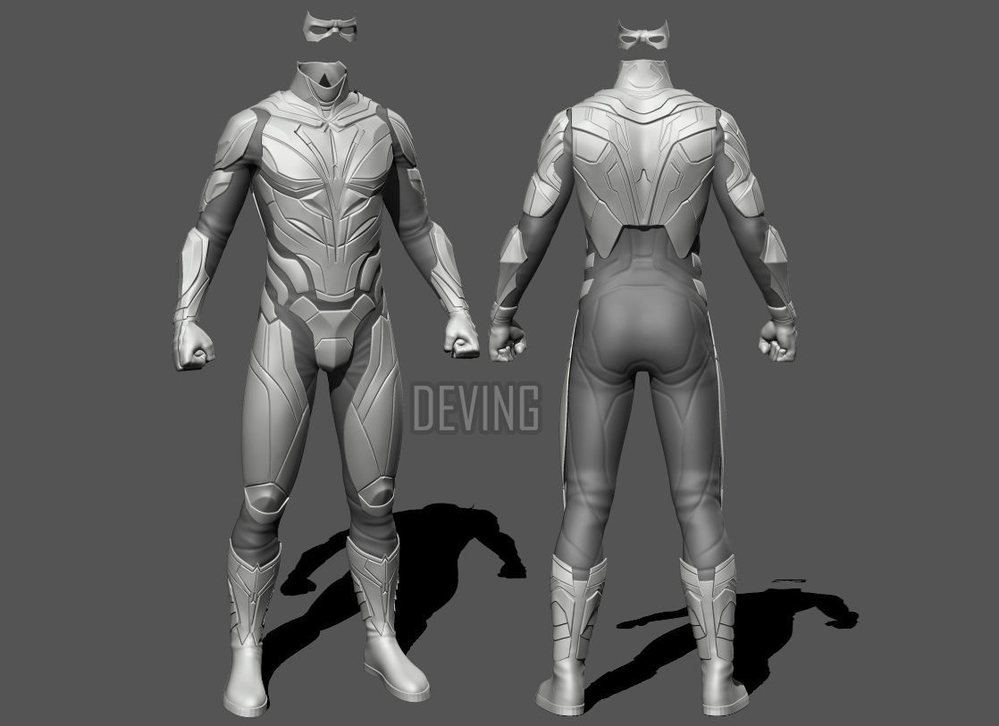 DCU TITANS NIGHTWING ARMOR 3D print model_3