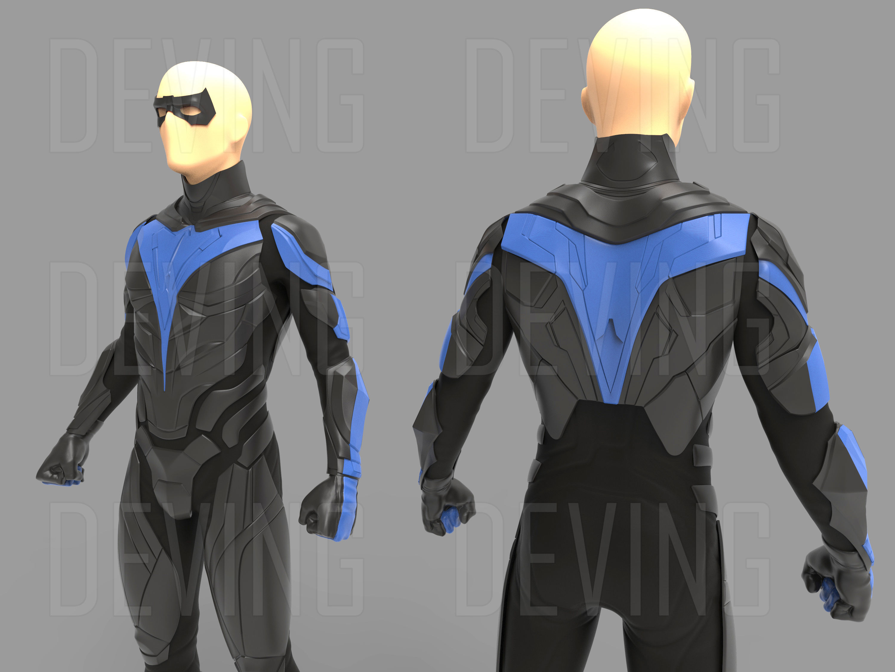 DCU TITANS NIGHTWING ARMOR 3D print model_1