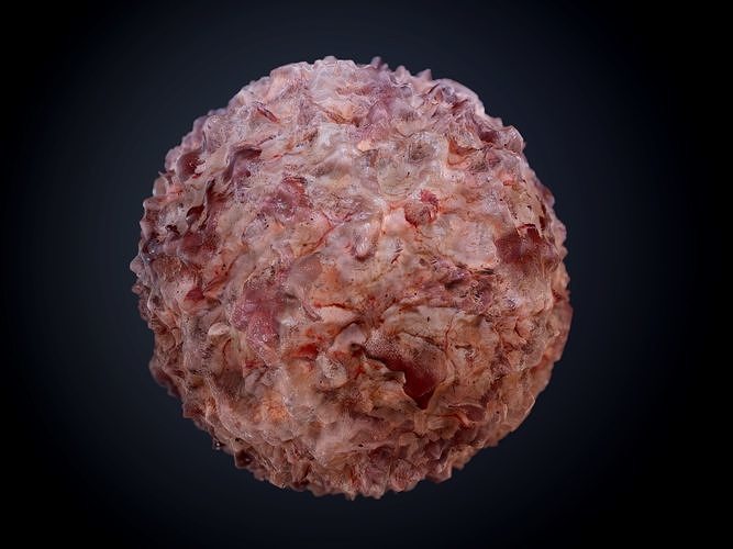 Gore Blood Guts Skin Cuts Seamless PBR Texture 29 Texture