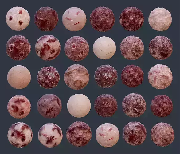 30 Horror Gore Skin Seamless PBR Texture Pack Texture