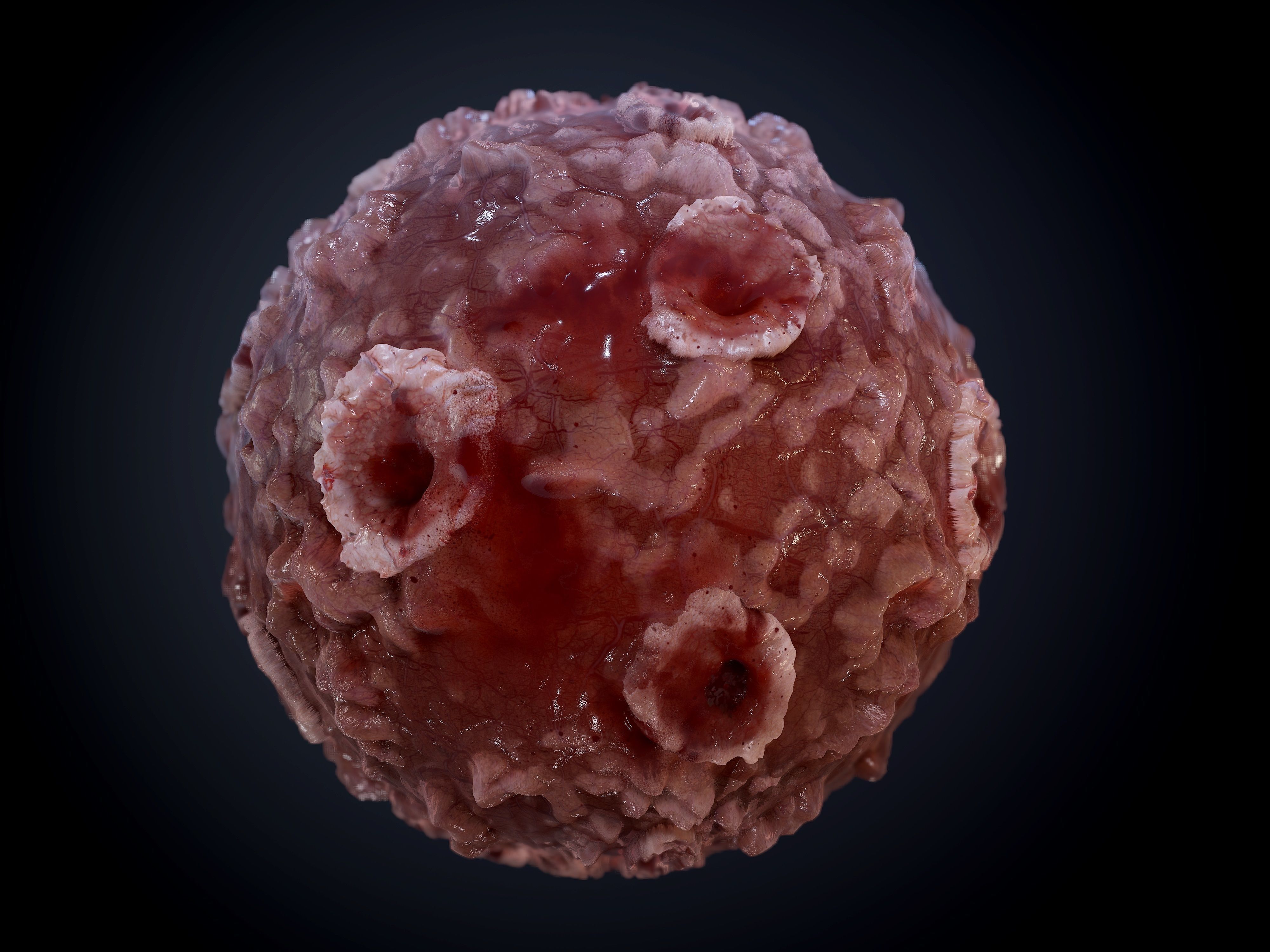 30 Horror Gore Skin Seamless PBR Texture Pack Texture_1