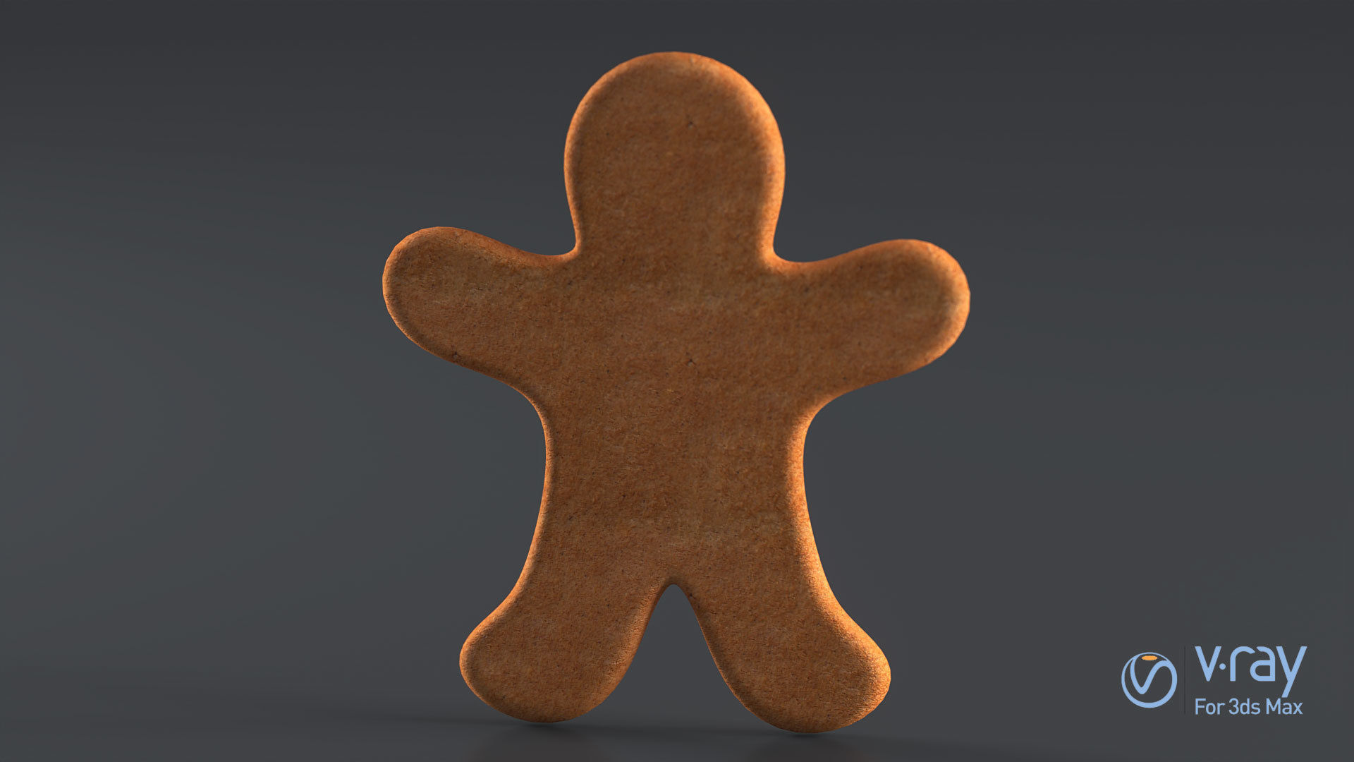 Gingerbread Man Low-poly 3D model_3