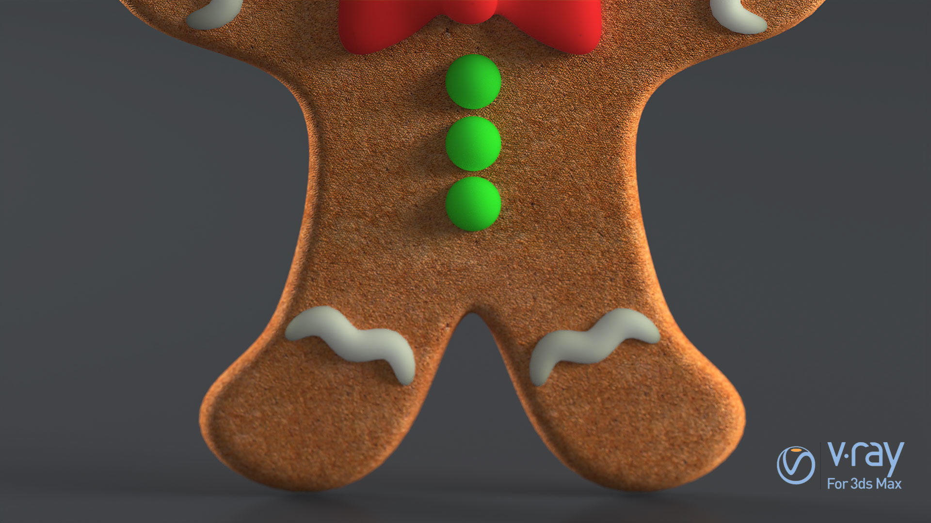 Gingerbread Man Low-poly 3D model_6