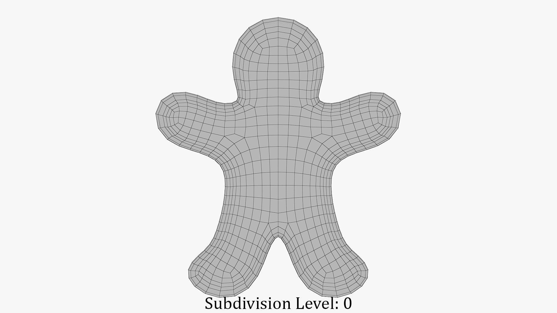 Gingerbread Man Low-poly 3D model_13