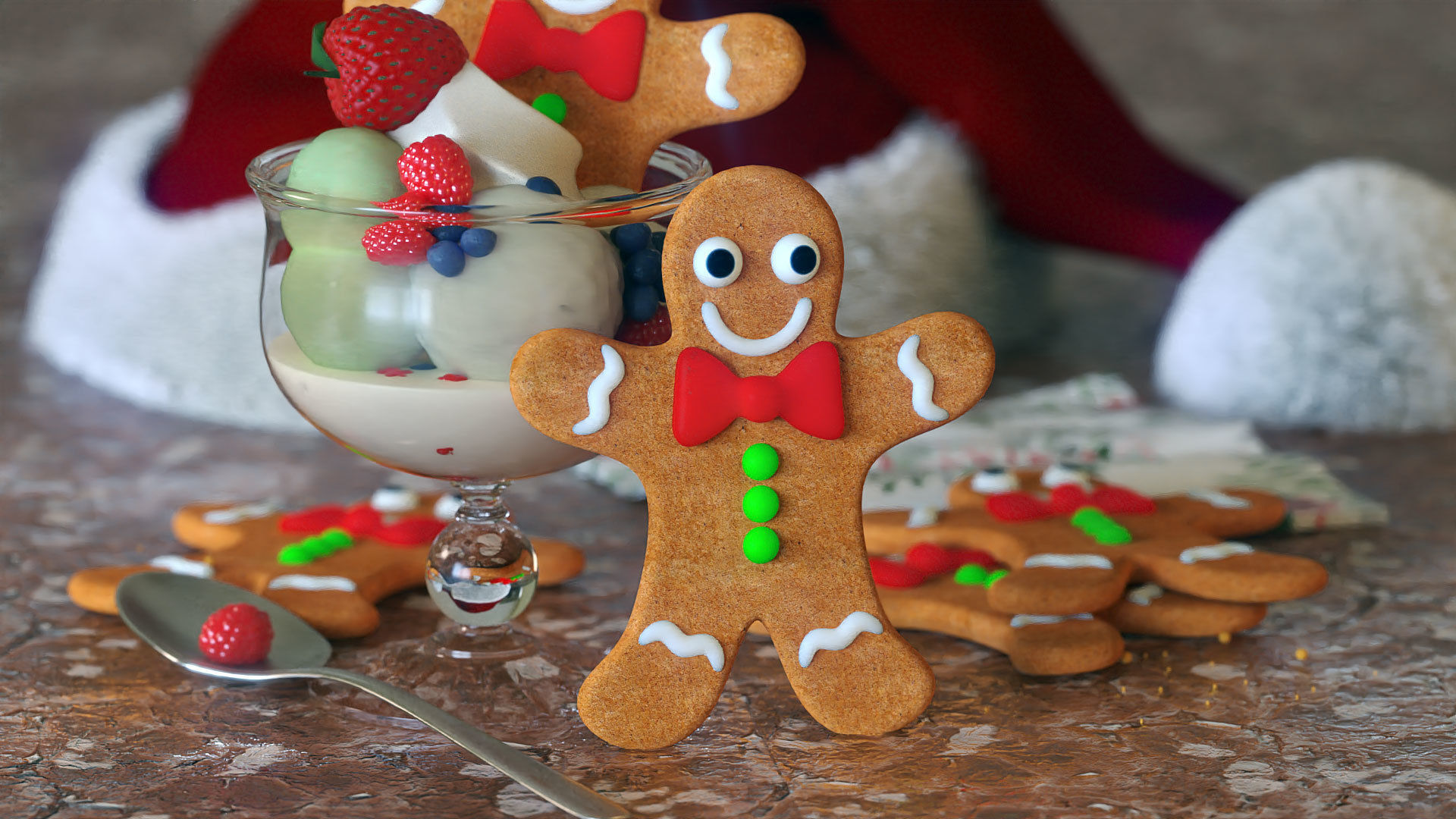 Gingerbread Man Low-poly 3D model_10