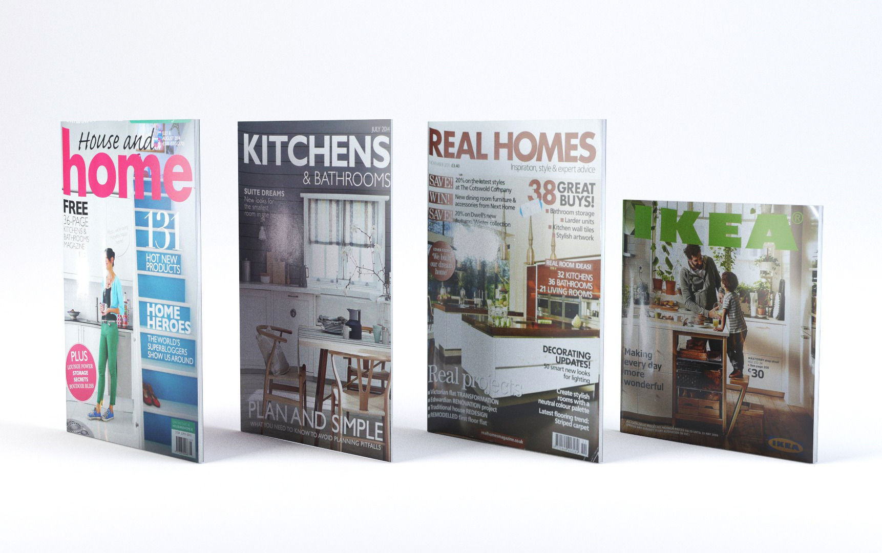 Magazines LOW POLY ikea Low-poly 3D model_4