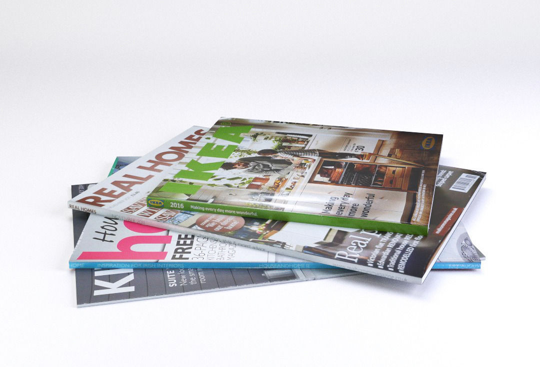 Magazines LOW POLY ikea Low-poly 3D model_1