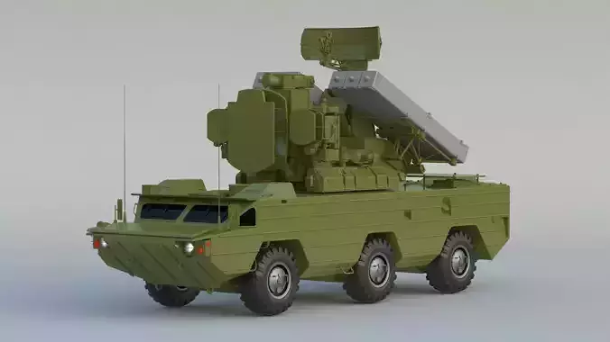 9K33 Osa SA-8 Gecko 3D model 9K33 Osa SA-8 Gecko 3D model