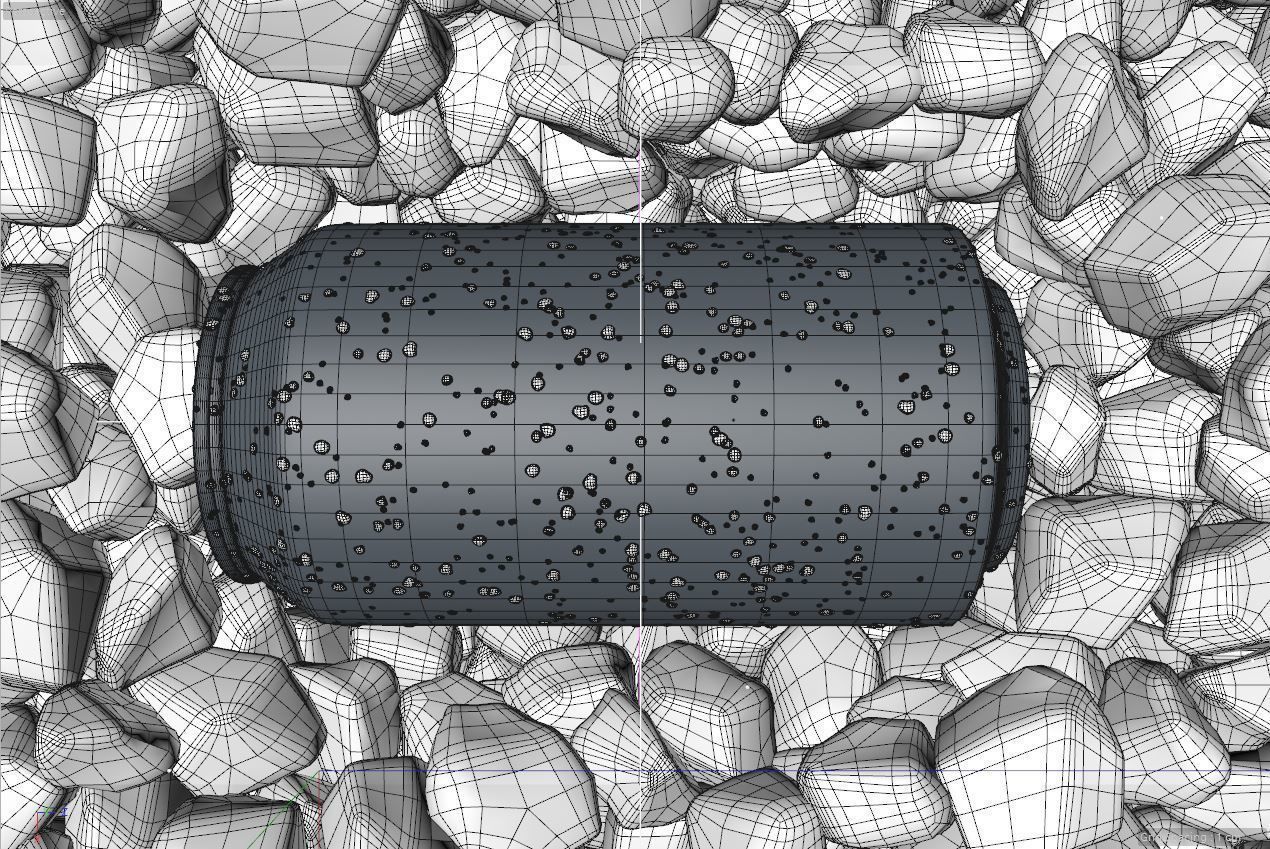 Beverage Can with Ice Cubes and Water Droplets 3D model_1