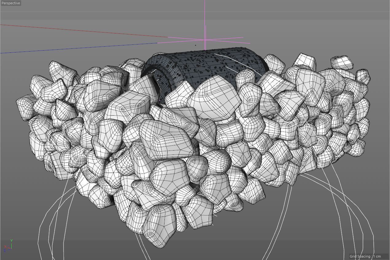 Beverage Can with Ice Cubes and Water Droplets 3D model_2