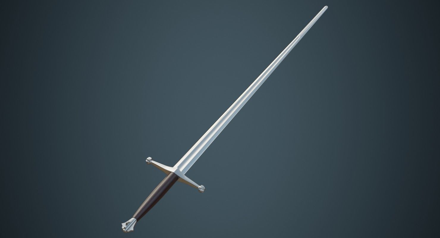 Longsword 2A Low-poly 3D model_2