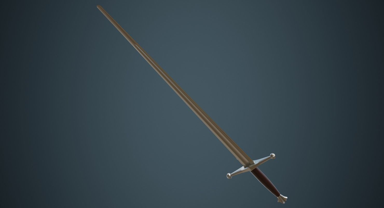 Longsword 2A Low-poly 3D model_4