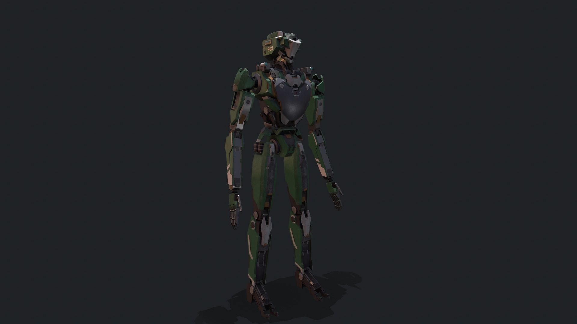 robot Free low-poly 3D model_20
