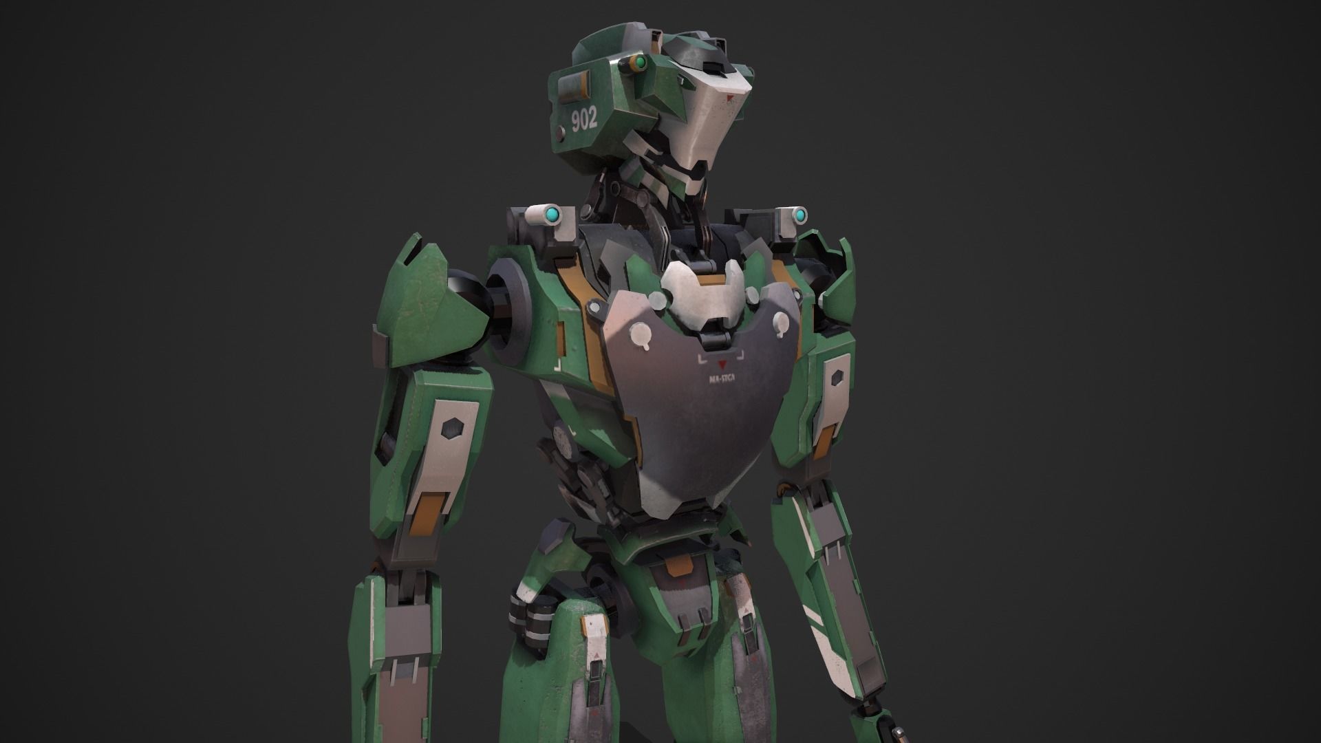 robot Free low-poly 3D model_0