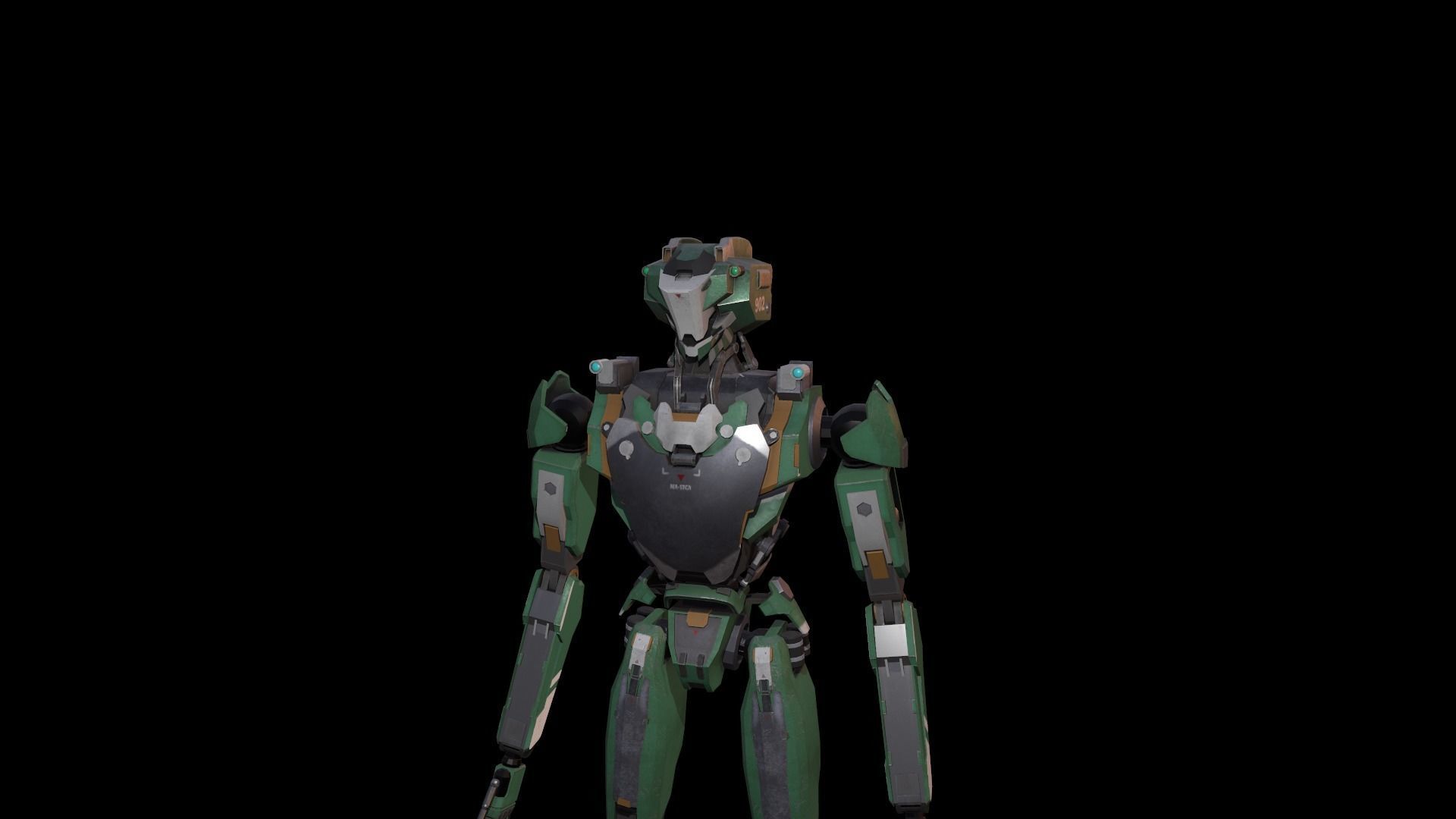 robot Free low-poly 3D model_12