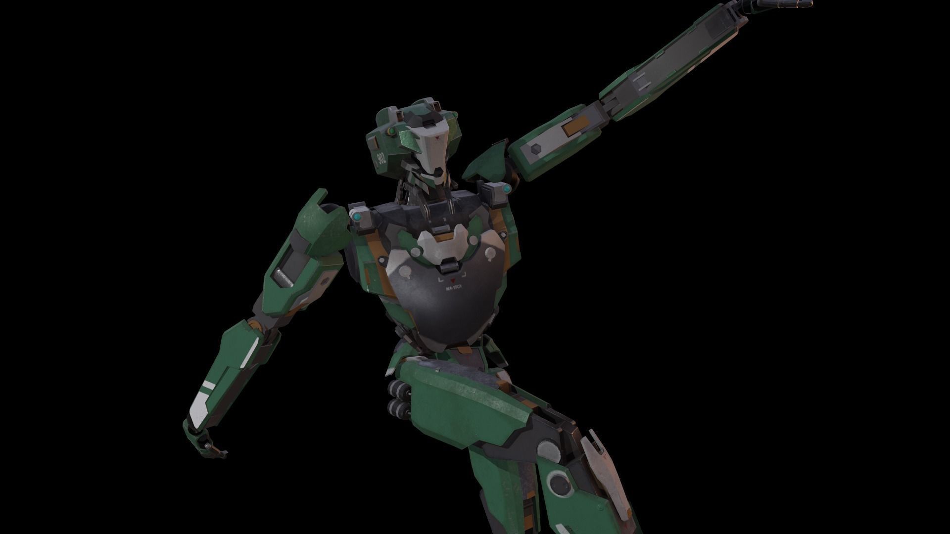 robot Free low-poly 3D model_9