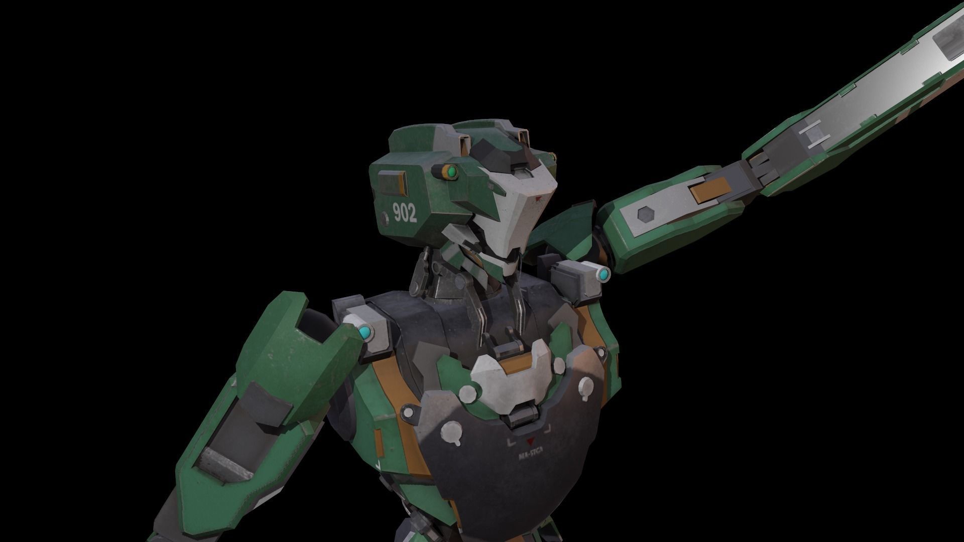 robot Free low-poly 3D model_16