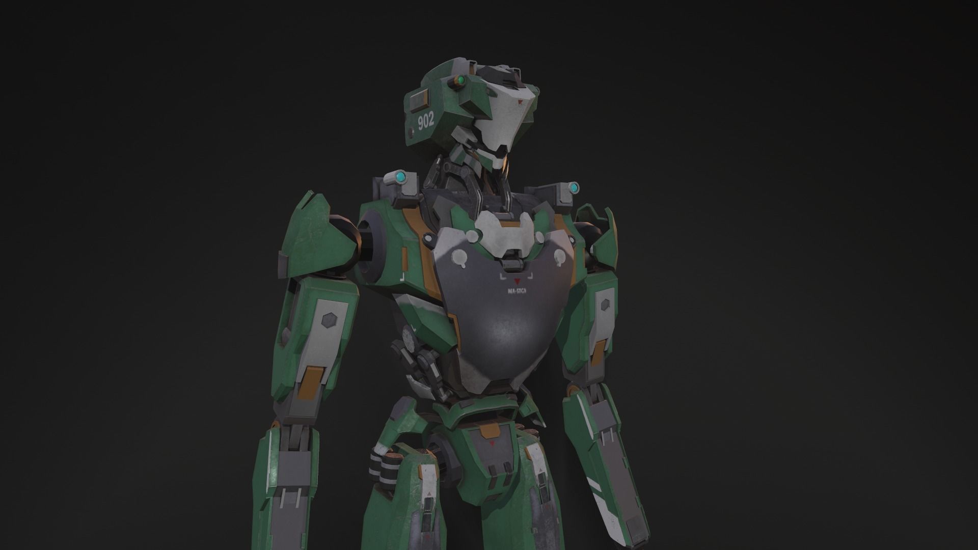 robot Free low-poly 3D model_8