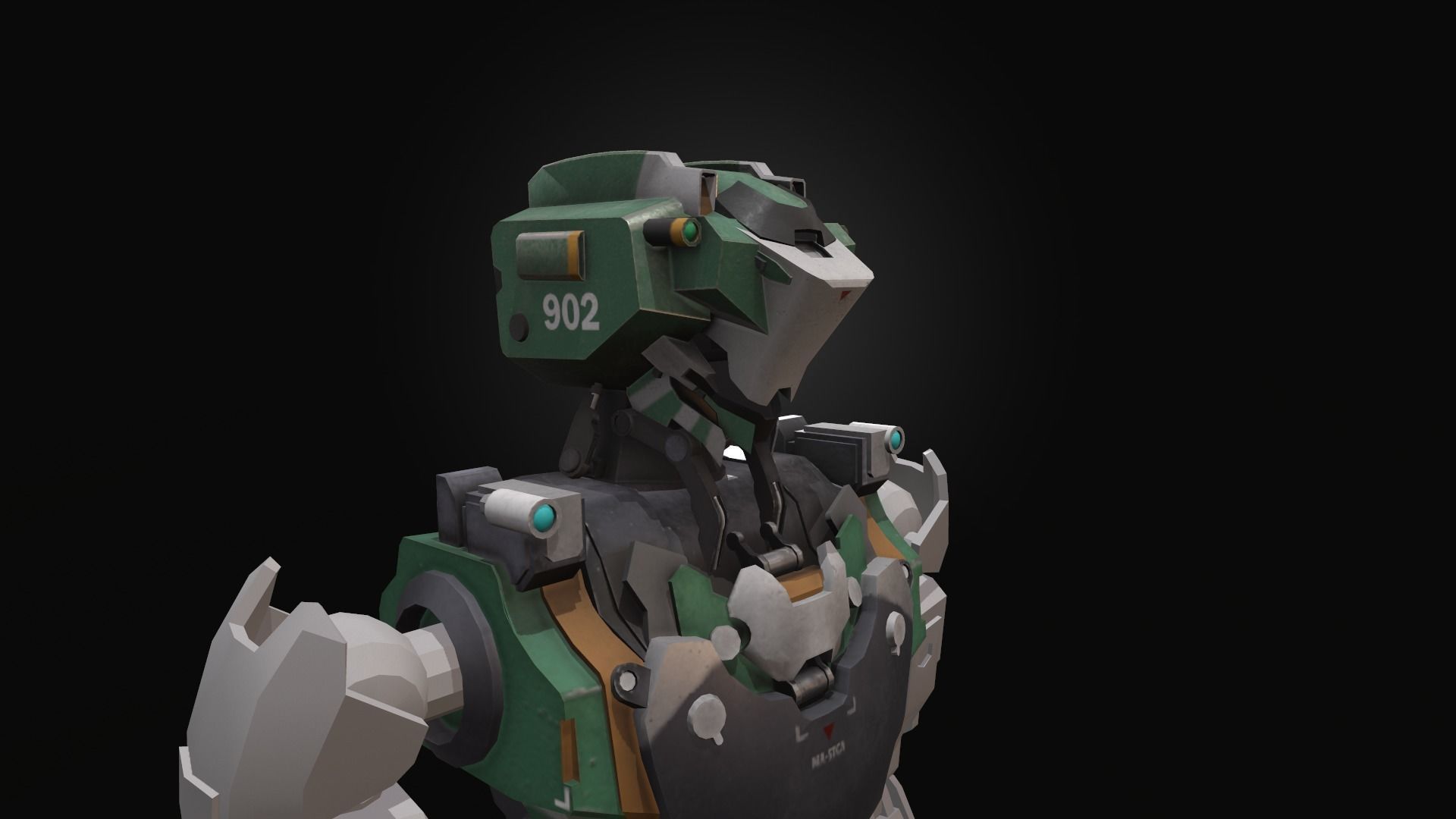 robot Free low-poly 3D model_25