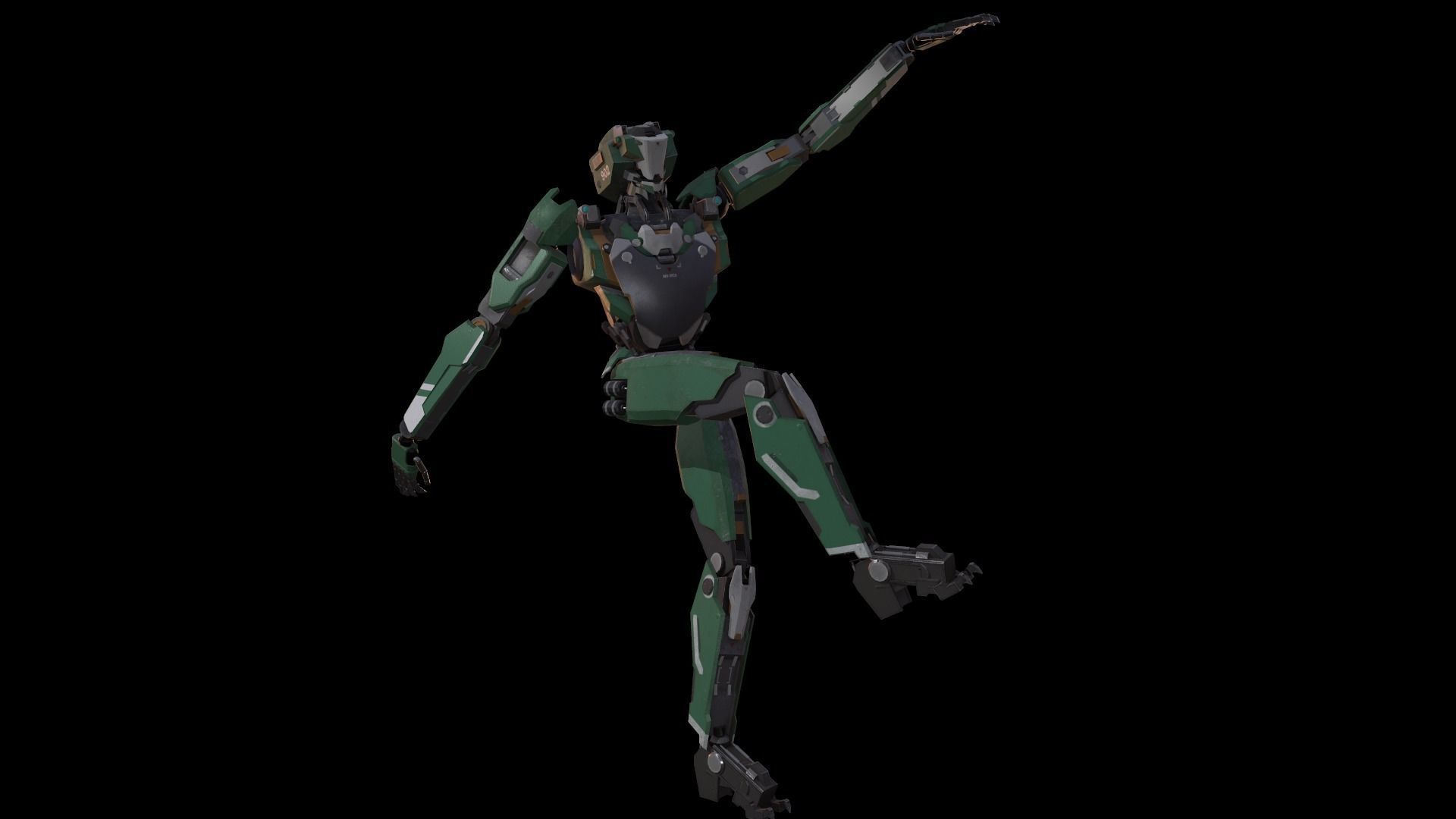 robot Free low-poly 3D model_7