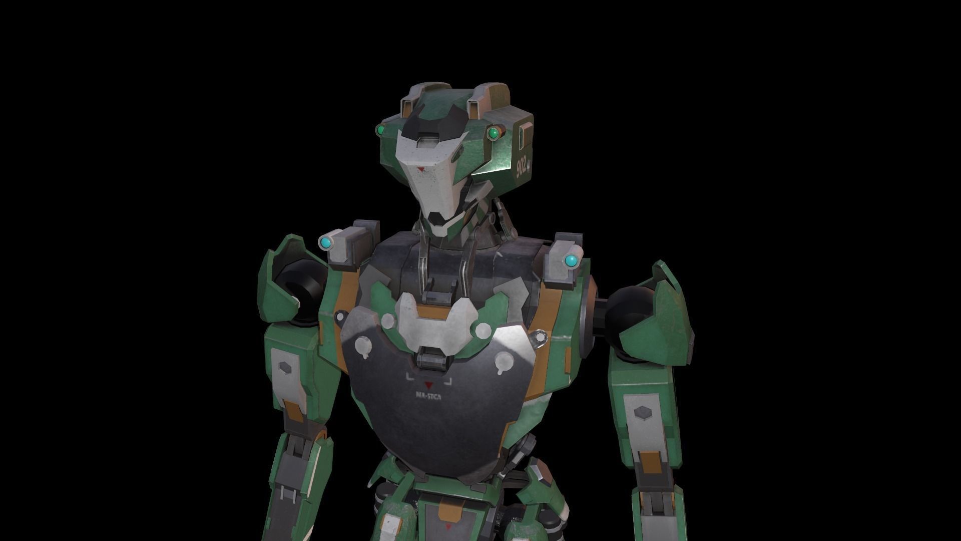robot Free low-poly 3D model_14