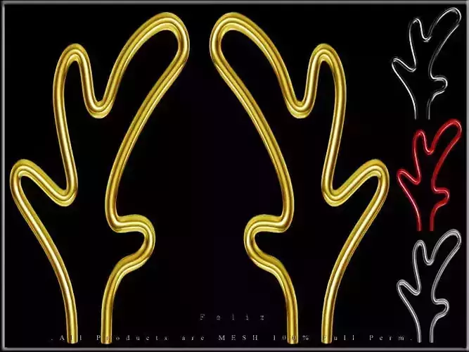 Antler Wire Horn - Right and Left