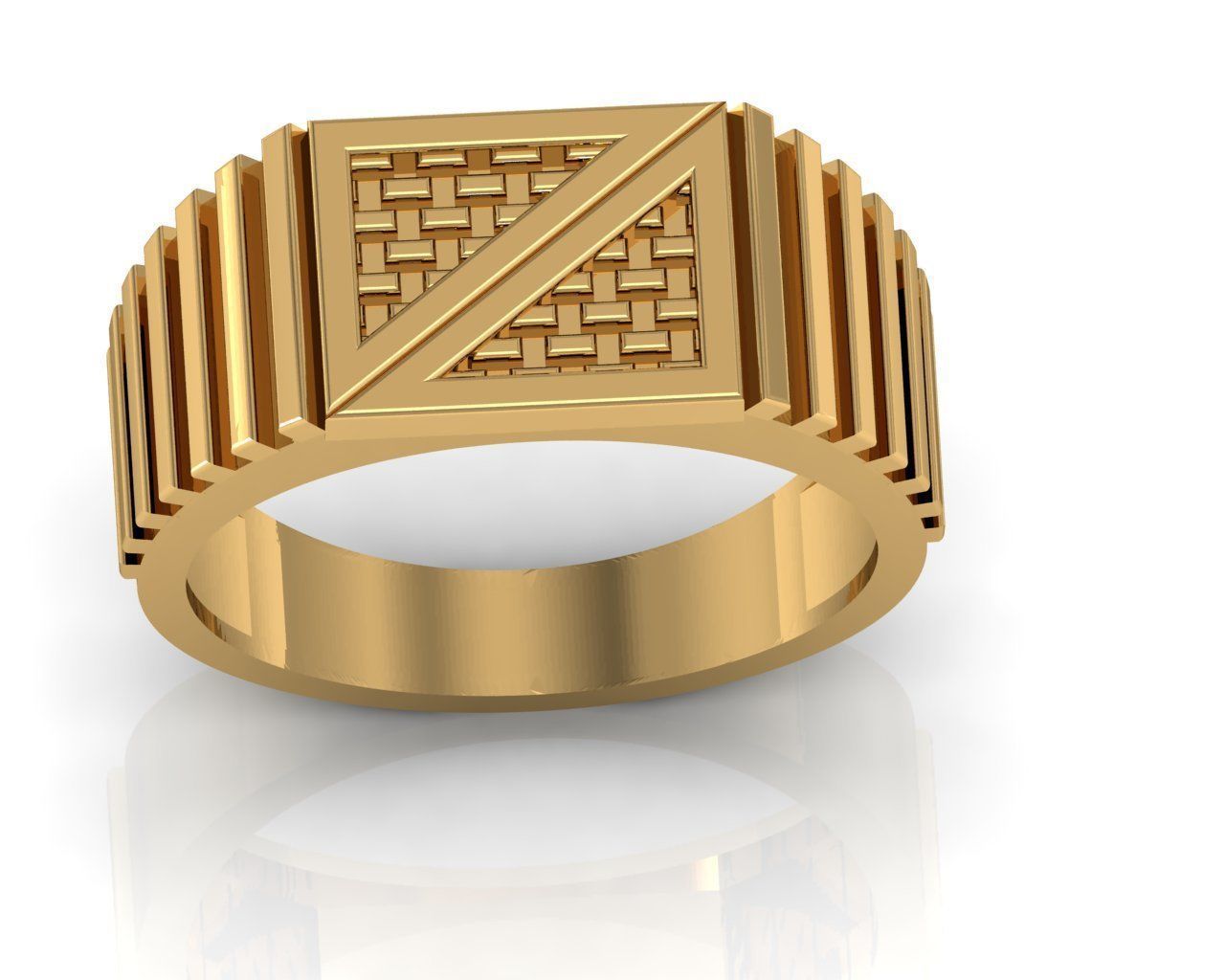 TEXTURE GENTS RING  CAN PRINT WITH ANY CAM MACHINE 3D print model_6