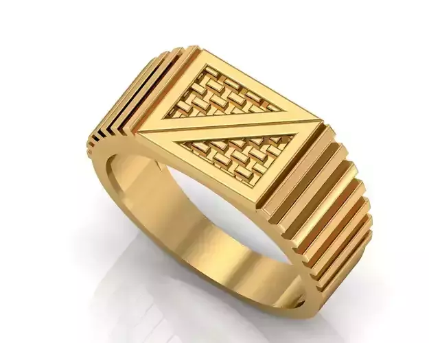 TEXTURE GENTS RING  CAN PRINT WITH ANY CAM MACHINE 3D print model