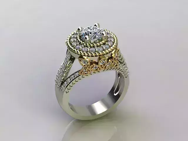 VAS-Jewel gold and diamond engagement ring