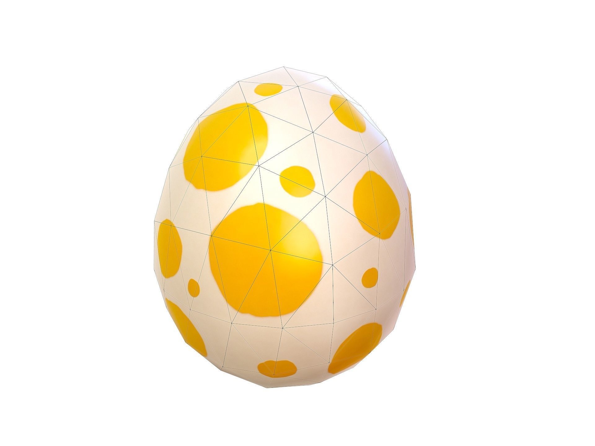 Dinosaur Egg Low-poly 3D model_4