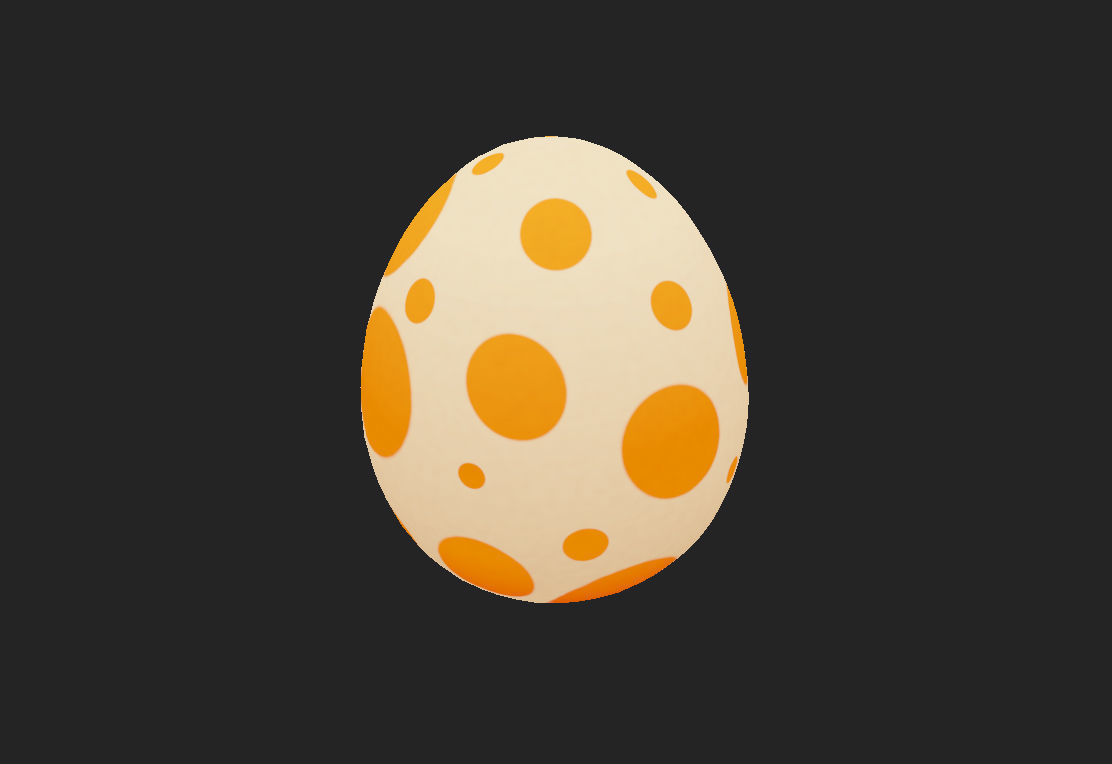 Dinosaur Egg Low-poly 3D model_7