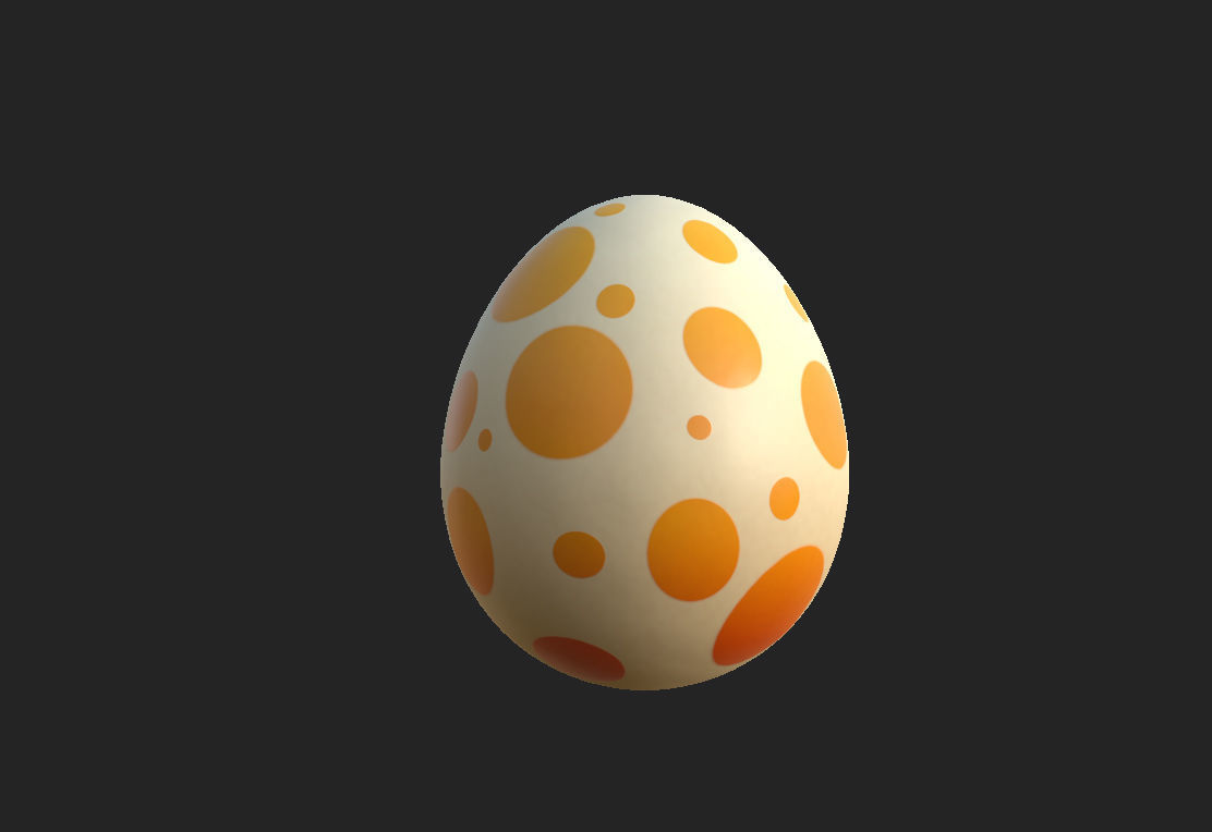 Dinosaur Egg Low-poly 3D model_9