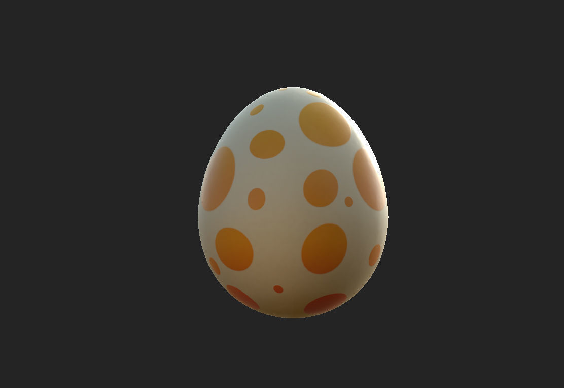 Dinosaur Egg Low-poly 3D model_12