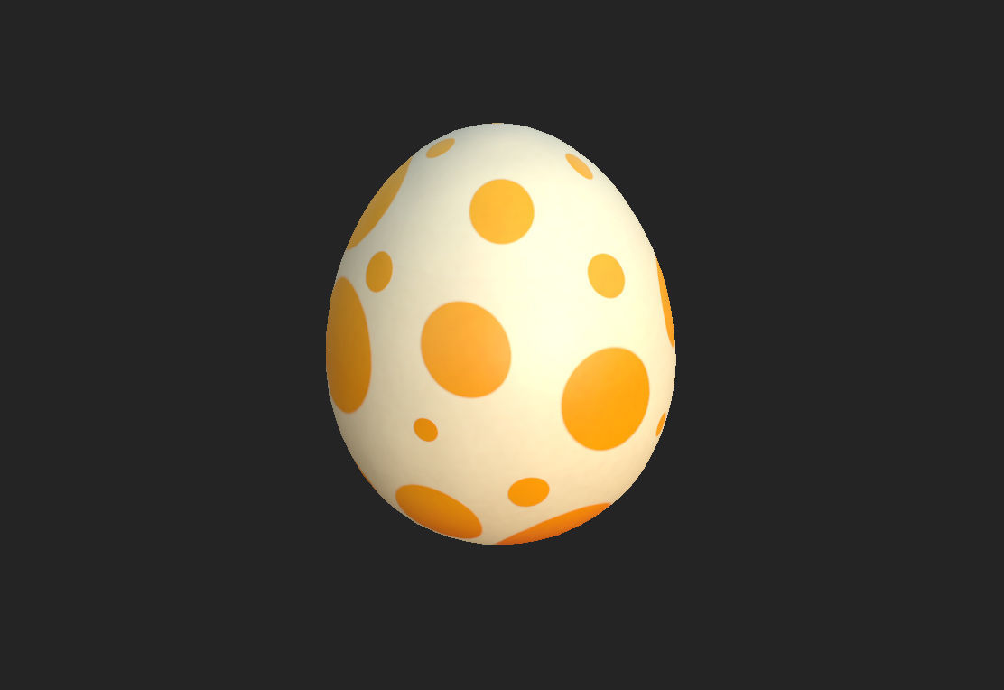 Dinosaur Egg Low-poly 3D model_6