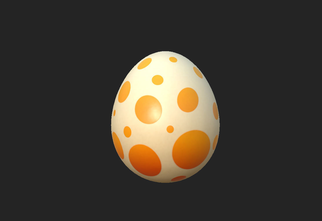 Dinosaur Egg Low-poly 3D model_10