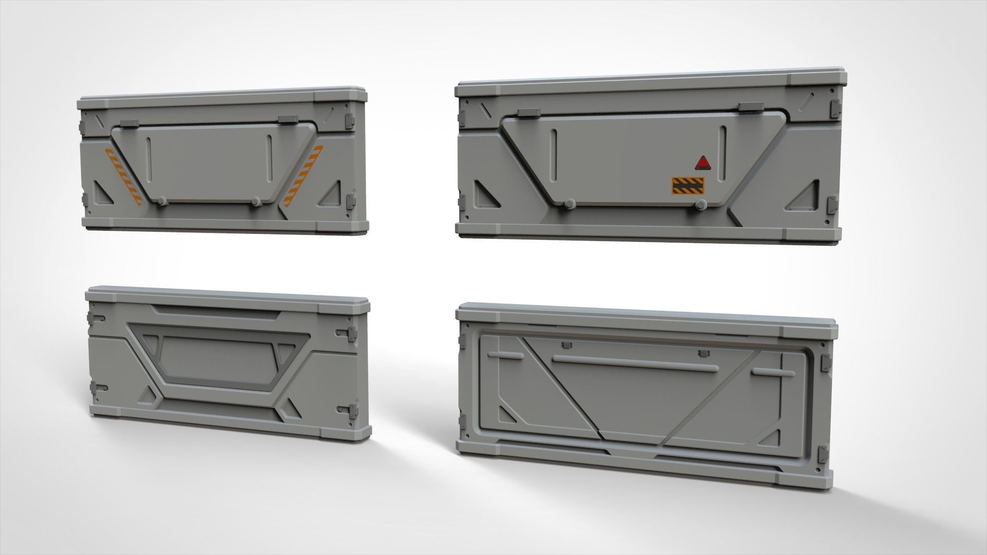 sci-fi Architecture kitbash 12 3D model_10