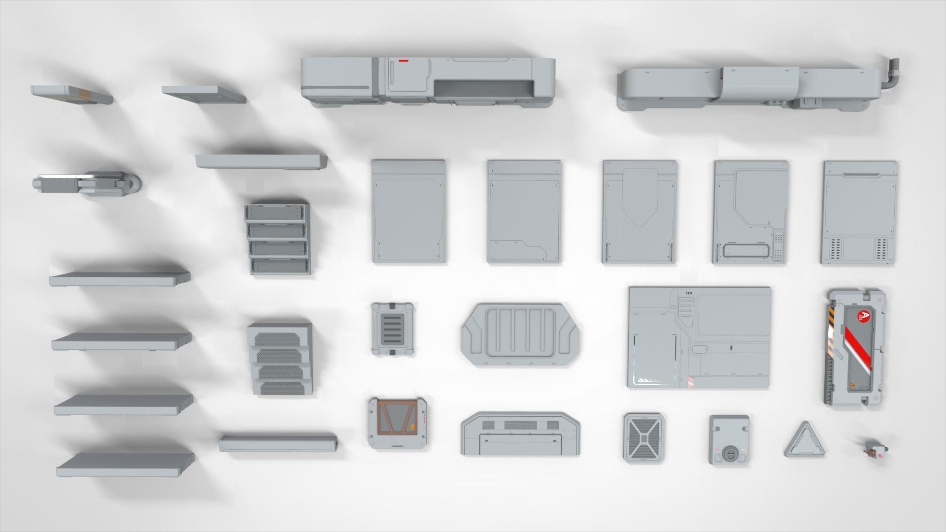 sci-fi Architecture kitbash 12 3D model_3